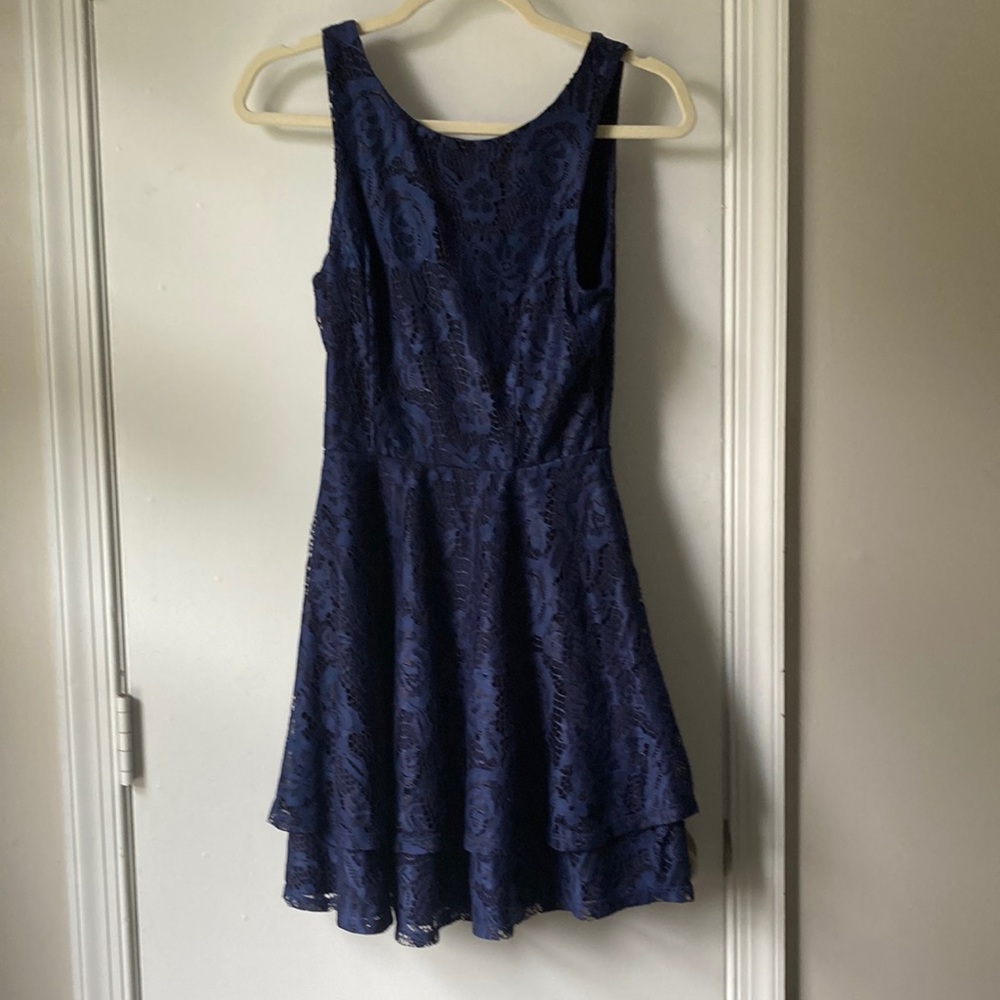 Juniors Small Navy Lace Dress